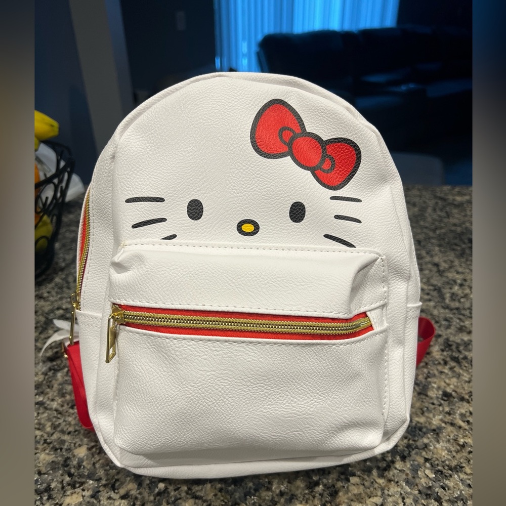 Sanrio Hello Kitty Mini Backpack Ladies Purse 10" Faux Leather Girls Authentic